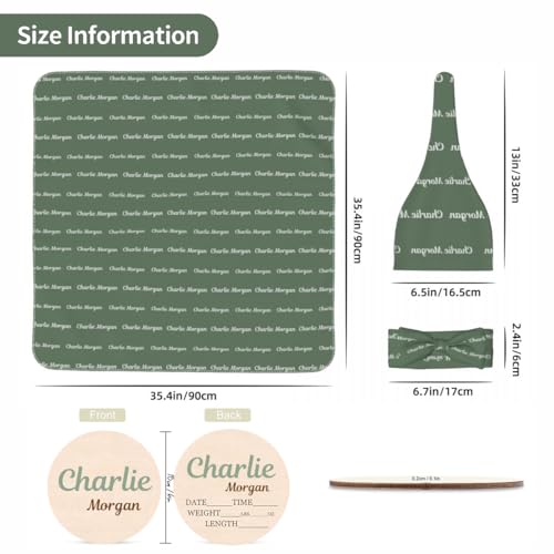 Image of Personalized Baby Blanket, Custom Swaddle Blanket for Newborns with Name, Customized Baby Blanket for Boys and Girls, Ideal Personalized Baby Gifts for Newborns and Baby Showers (Classic Name Design)
