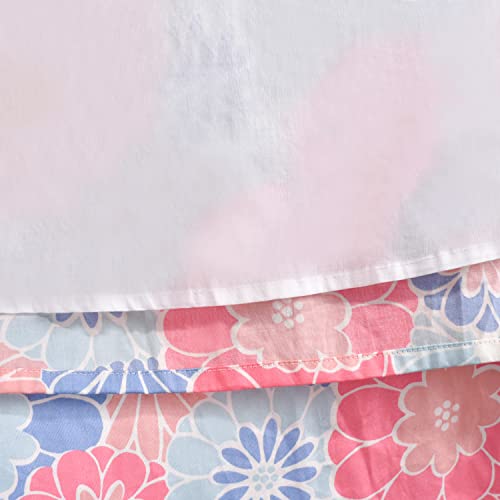 Girls Dress Hi-Lo Skirt V Neck A Line Floral Ribbon Bow Tie Sleeveless Size 6 #TOP4