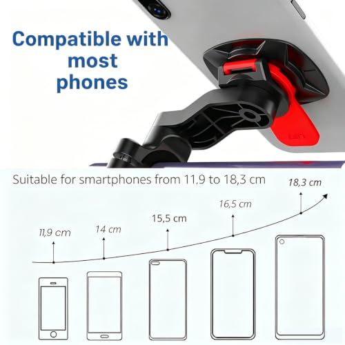 Image of Phone Holder in Bike, 7-Piece Set with Shock Absorber, Bike Mobile Holder Waterproof, Anti Vibration Mobile Holder for Bikes, Universal Fit for Adventurers, Compatible with Most Bikes and Motorcycles
