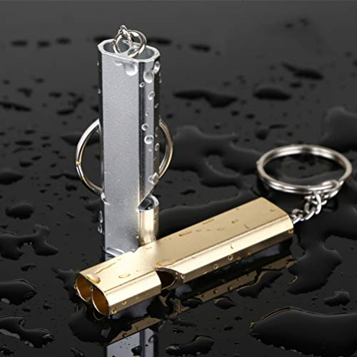 Apito para treinamento de animais de estimação ULTECHVO com tubo duplo, apitos de metal, ferramentas