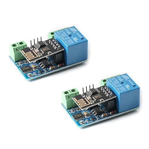 JESSINIE 2Pcs ESP8266 12V WiFi Relay Module WIreless IoT Smart Home Internet of Things Phone APP Remote Control Switch Module Board For Automation System