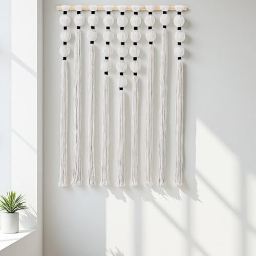 Décoration murale bohème tissée main en coton de qualité HYVAKUPPA
