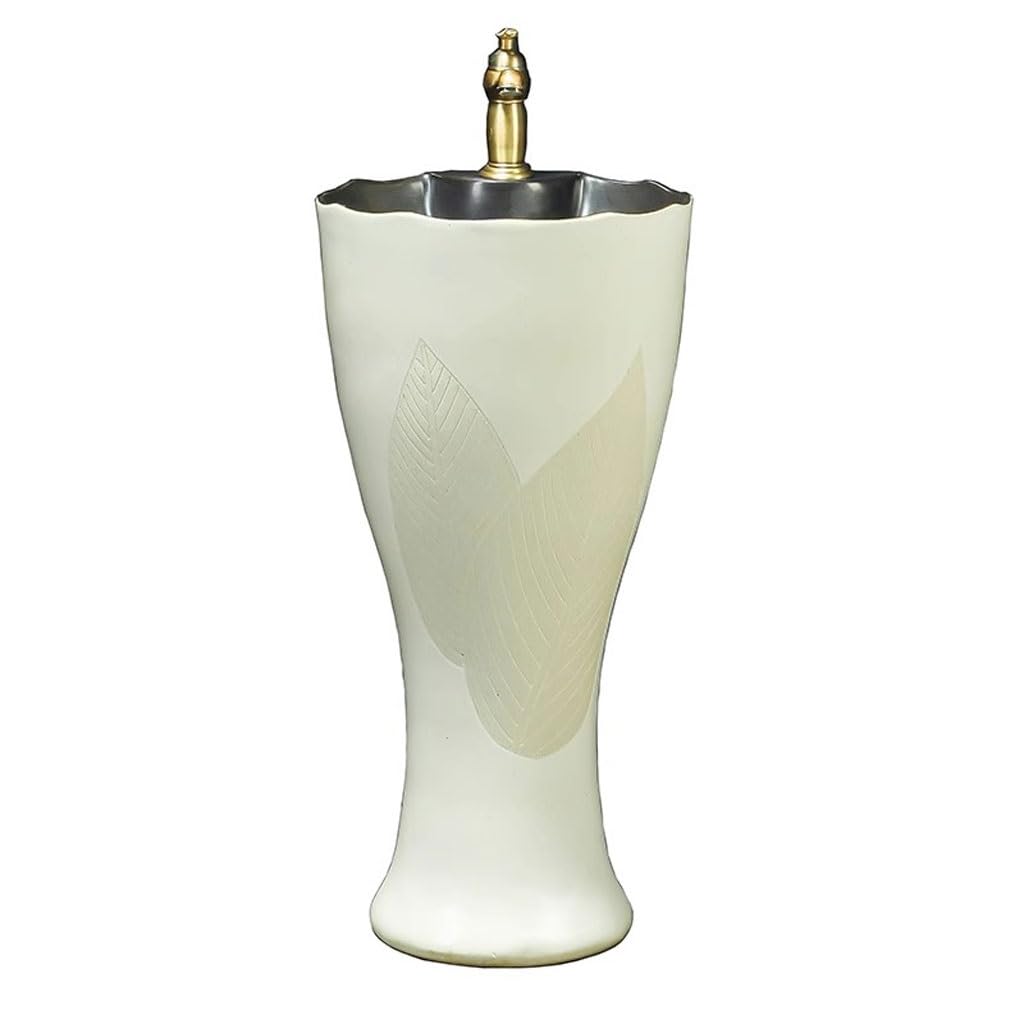Pedestal Sink Balcony Retro Washbasin Hotel B&B Artistic Column Washbasin Bathroom Sinks