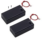 LAMPVPATH (Pack of 2) 9v Battery Holder, 9 Volt Battery Holder with Switch, 9v Battery Case with...