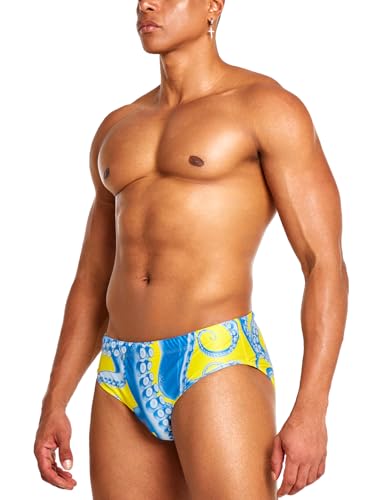 MIZOK Mens Swim Briefs Fashion Print Style Swimwear Sexy Swimsuits Bathing Suit4