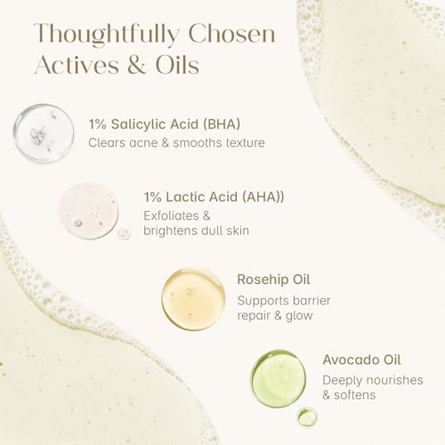 Image of Seoulskin Exfoliating Shower Oil with 1% Salicylic Acid & 1% Lactic Acid | For Body Acne, Strawberry Skin, De-Tan | With Avocado & Rosehip Oil | Gentle Exfoliating Shower Gel | Oil-to-Foam Lather | Non-Drying | Korean Skincare | Shower Oil | 300 ml
