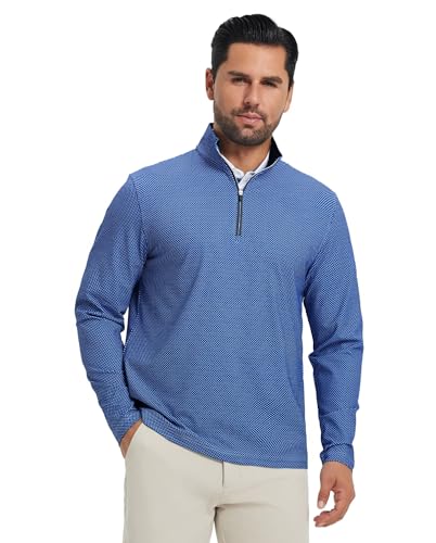 M MAELREG Mens Pullover Quarter Zip Golf Sport Casual Long Sleeve Fishing Half Zip Pullover Sweatshirts for Men - image 2
