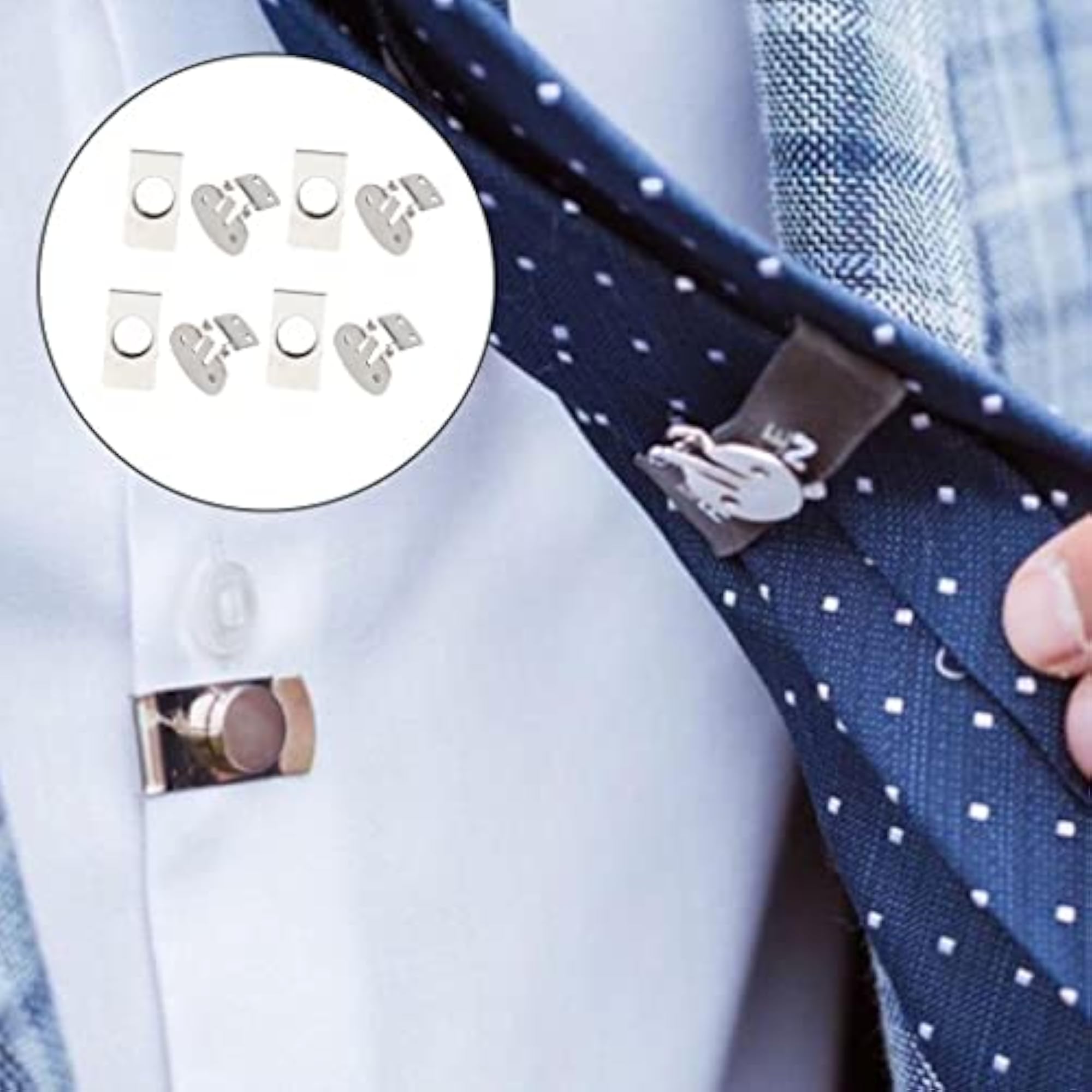 Invisible Magnetic Tie Stay Clips, 4x8X Set