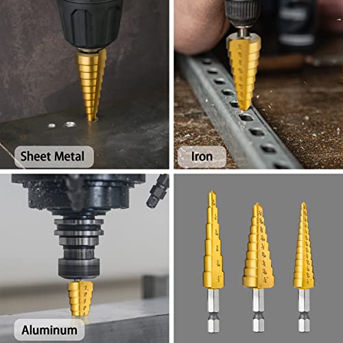IRONANT HSS Step Drill Bit Set