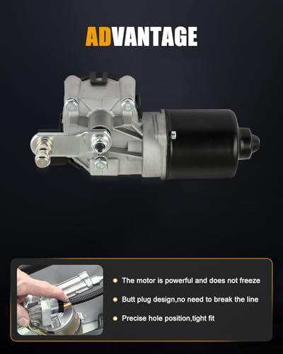 Image of ROADFAR Front Windshield Wiper Motor Replacement for Skoda Fabia Saloon (6Y3) 1999-2007,for Skoda Fabia Estate (6Y5) 2000-2007 6Q1955119A,6Q1955113 Wiper Motor 4 Pins
