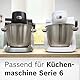 Bosch Zubehör MUZS6MX, Mixbecher, dickwandiges Thermosafe Glas, 1,5l, hitzebeständig, kältebeständig, spülmaschinengeeignet, mit Stopfer, für Küchenmaschine Serie 6