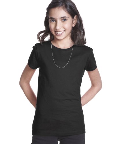 Next Level Big Girls Princess Rib Knit Softness T-Shirt, Black, Small2