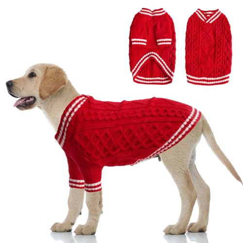 LiebeDD Maglioncino per Cane di Taglia Grande, Maglione Natalizio, Pullover