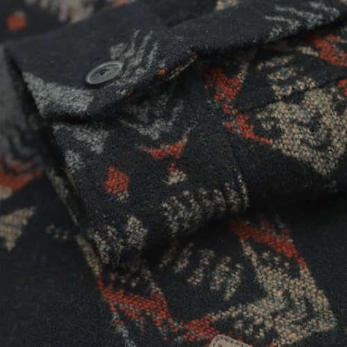 Image of Jachs Men's Wool Blend Sherpa Lined Flannel Shirt Jacket