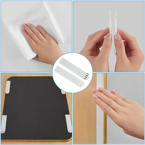 Image of 24 Pairs Large Picture Hanging Strips Heavy Duty, Adhesive Wall Strips Poster Hanger Strips Without Nails, Hang Pictures, Frame, Canvas Without Damaging Walls
