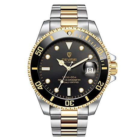 Tevise Automatic Mechanical Skeleton Luxury Watch for Men (T8001-Blue-Gold) (B0CY8DNHZN) Amazon Price History, Amazon Price Tracker