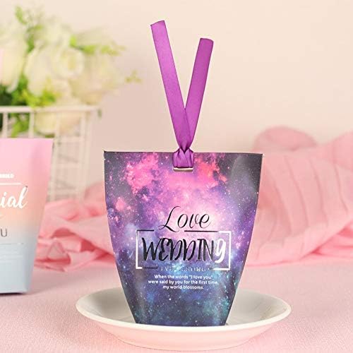 Printing Floras Sweet Candy Box Bridal Favor Gifts Chocolate Paper Bags 10pcs/20pcs/50pcs for Wedding Celebration Guests Favor AQ092 (Type D,50pcs)