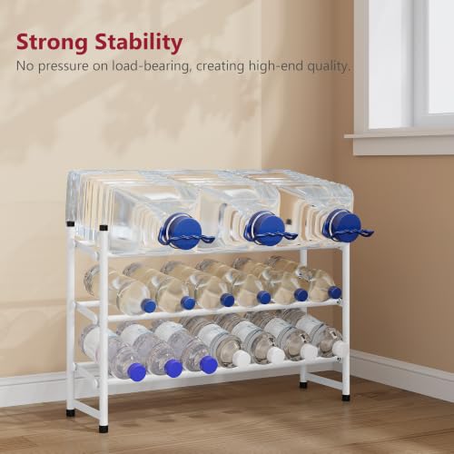 Image of Tajsoon Expandable Shoe Rack for Closet 3 Tier, 28 inch-41 inchStackable, White