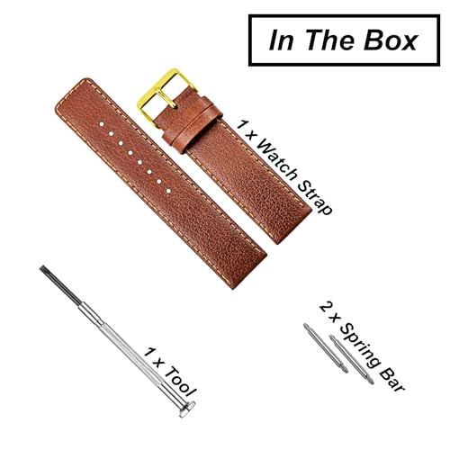 Image of DBLACK ''ATOR'' Leather Watch Strap, Pebble Design Pattern, Thin Leather Watch Belt / / For 18mm, 20mm, 22mm, 24mm, or 26mm Watch Band (Choose Your Size & Color)