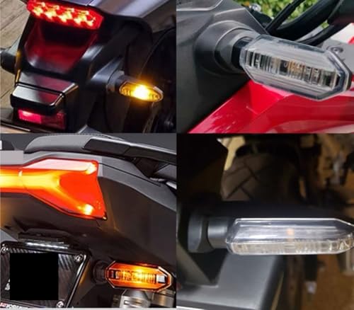 Luces traseras de parada y 2 luces intermitentes amarillas para moto 6