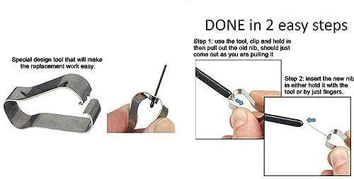 Image of 5 PCS Galaxy Tab S9 S Pen Soft Tips /Nibs Compatible With S9 Ultra /Plus /FE - Replacement Tips With Tools (Black*5)