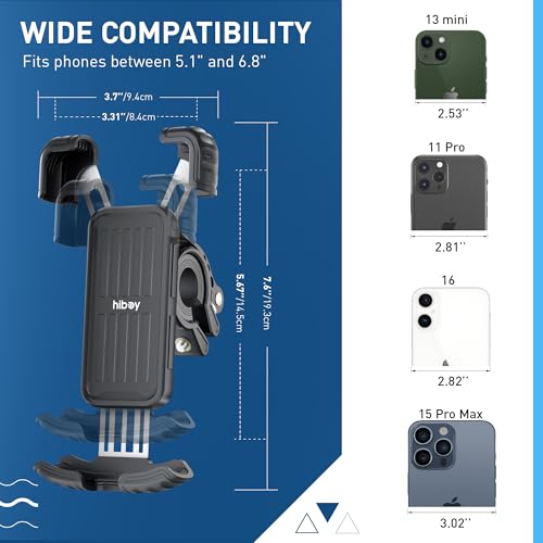 Hiboy Bike Phone Holder, 360° Rotatable Universal