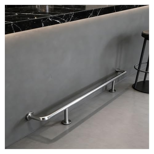 Kit repose-pieds de bar acier inoxydable fixation sous comptoir