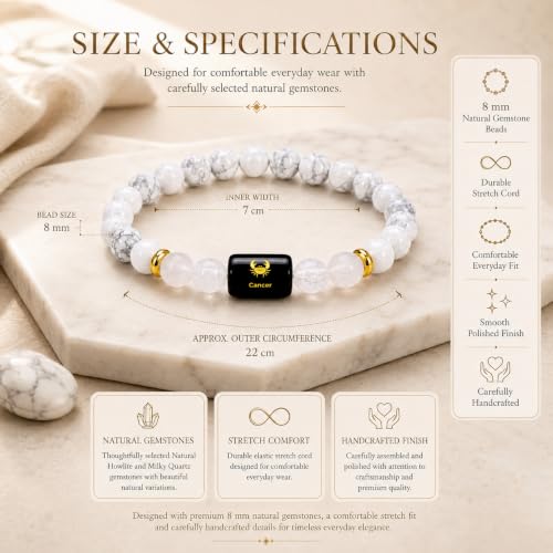 Image of Zodiac Bracelet for Men & Women | 12 Zodiac Signs & Rashi Collection | Natural Crystal Bracelets | Lab Tested Natural Stones | Premium Gift Box & Velvet Pouch