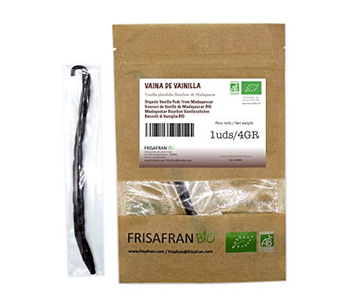 FRISAFRAN - Vaina de vainilla de Madagascar ecologica (1 Unidad)