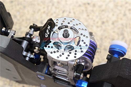 4PCS MORFUM RC Aluminum Alloy Hex Drift Wheels Rim Tires Hub Brake Disc Compatible with Sakura D4 AWD RWD 1/10 RC Drift Crawler Car Upgrade Parts (Purple)