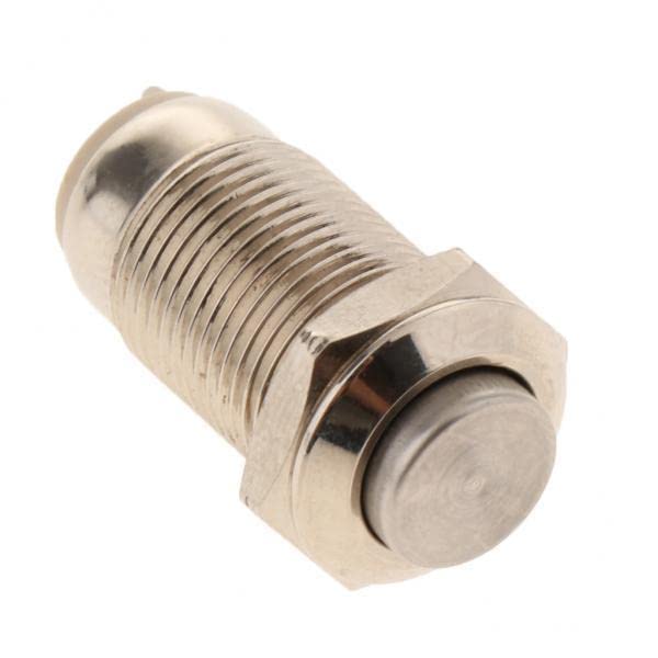 UJEAVETTE 2x10mm Metal Push Button Switch A10 Stainless Steel Closer Bell Button Switch High Head Self-lock-picture-11