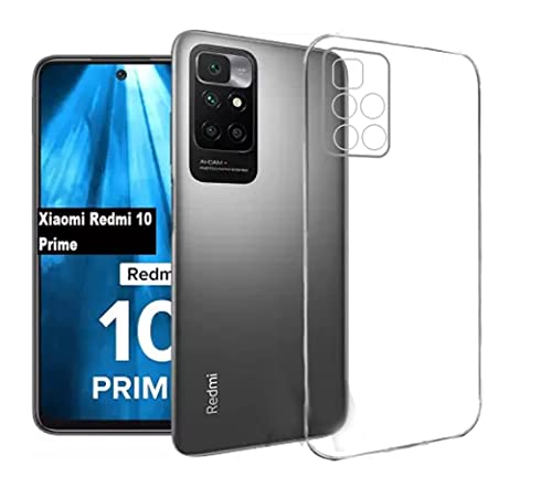 Image of COVERBLACK Silicone Case Back Cover for REDMI 10 Prime - Transparent