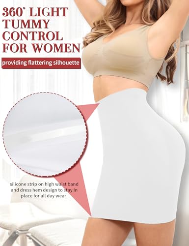 Image of SLIMBELLE Half Slips Shaper Cool Comfort Seamless Slip Shapewear Under Dress Tight Skirt Undergarments
