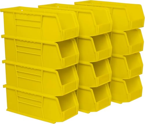 Akro-Mils 30224 AkroBins Plastic Storage Bins, Space-Saving Stackable Bins for Garage, Pantry, Craft Organization, 11