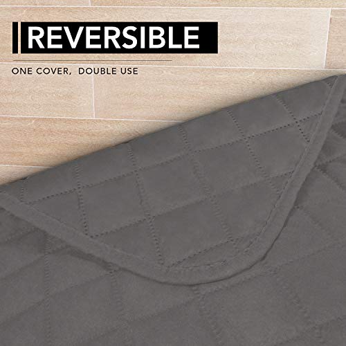 Image of Easy-Going L Shape Sectional Sofa Slipcover 42 x 52 Inches Rectangular Chaise Lounge Reversible Furniture Protector for Pets Kids Children Dog Cat (Gray /Gray)