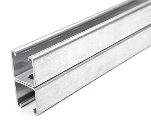 Pre-Galvanized Steel, 10 Ft,Slotted Back to Back 1-5/8 in X 3-1/4 in Strut Channel, 12 Ga,20408894308