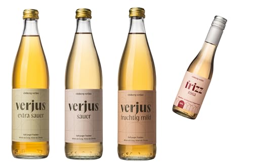 Verjus 3er pur Paket + Verjus Rosa Frizz Piccolo