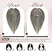 SARO-UP Hair Toppers for Women Real Human Hair Toppers for Women 3 * 4.5 Inch Hand-Tied Swiss Lace Base Topper No Bangs 10inch Hairpieces for Thinning Hair (Mixed Light Grey)