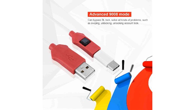 Cavo 9008 Deep Flash Con Adattatore Type-C – Ingegneria Per Z3x/Octopus/FRP, Bypassa BL Lock Su CPU Qualcomm E MediaTek
