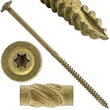Jake Sales #15 x 6 Construction Lag Screw Exterior Coated Torx/Star Drive Heavy Duty Structural Lag Screw Far Superior to Common Lag Screws (100 Screw Count) Modified Truss Washer Head