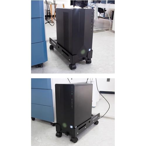 Soporte para CPU soporte telescópico para computadora de escritorio ajustable negro talla única miniatura 3