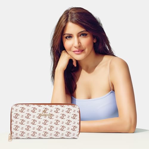 Image of Lavie Women's Sacy Monogram LL Print Large Zip around Wallet | Ladies Purse Handbags
