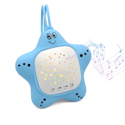Image of Portable Baby White Noise Sound Machine, Rechargeable Baby Soother with Projector Night Light for Deep Restful Sleep, Sleep Sound Aid Soother Calming Music for Travel,Nursery,Bedroom,Car,Crib Toys