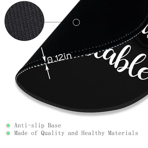 Image of Gctriki Everything is Figureoutable Mouse Pad, Inspirational Office Desk Decor for Men Women, Black Round Computer Mouse Pads for Desk Laptop Gaming, Inspirational Office Gifts for Coworkers