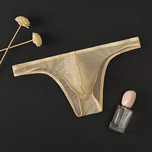 Underwear Men's Briefs Thongs Half Transparent Underpants2