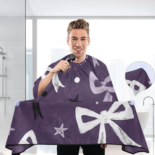 Capa de corte de cabello impermeable MAOBLYR profesional para barbería con cierre ajustable de broche para peluquería y estilismo miniatura 6