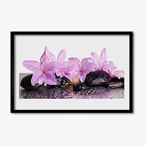 Cadre en MDF 60x40 cm Tulup illustration Lys rosa finition premium
