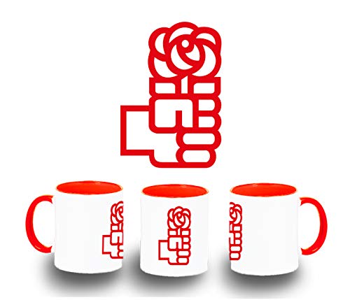 MERCHANDMANIA TAZA ROJA LOGO PARTIDO SOCIALISTA PSOE color mug MERCHANDMANIA TAZA ROJA LOGO PARTIDO SOCIALISTA PSOE color mug