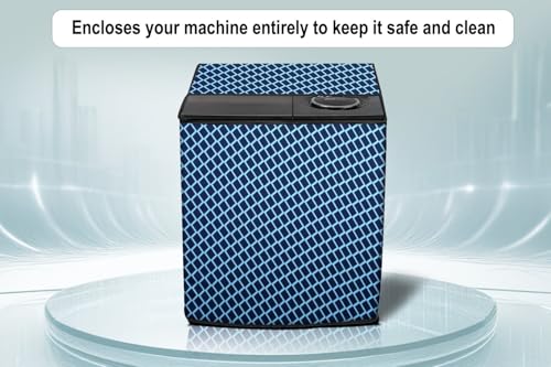 Image of Stylista Waterproof and Dustproof Polyester Washing Machine Cover Compatible for Godrej 10 Kg Semi-Automatic Top Loading WSEDGE NEO 100 5.0 PB3 SLGR, Check Blue