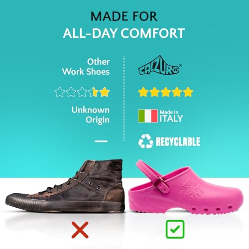 CALZURO Lights - Lightweight Work Clogs - Non Slip Work Shoes for Men and Women - Slip Resistant Kitchen Shoes, Garden and Nursing Clogs -4